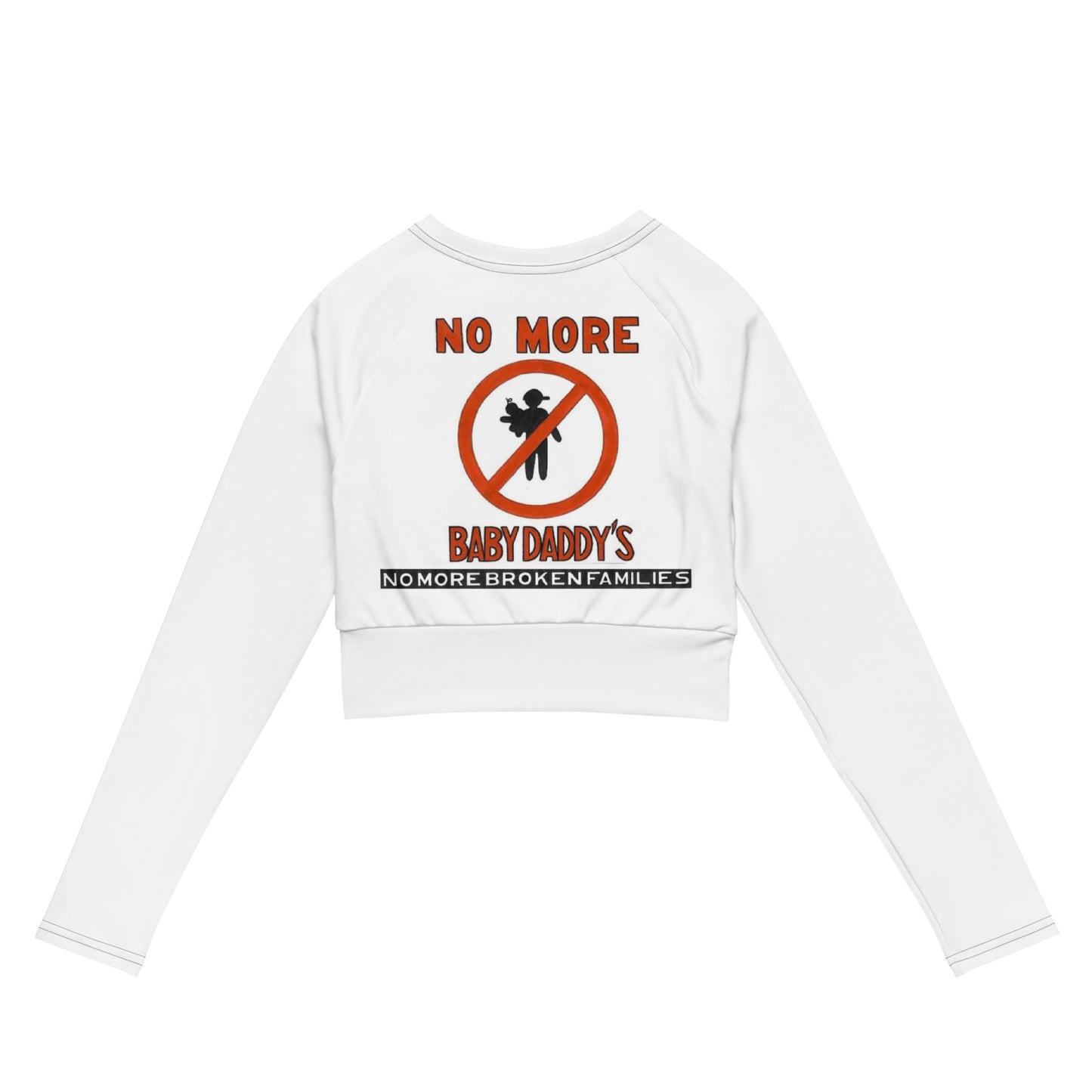 Recycled long-sleeve crop top