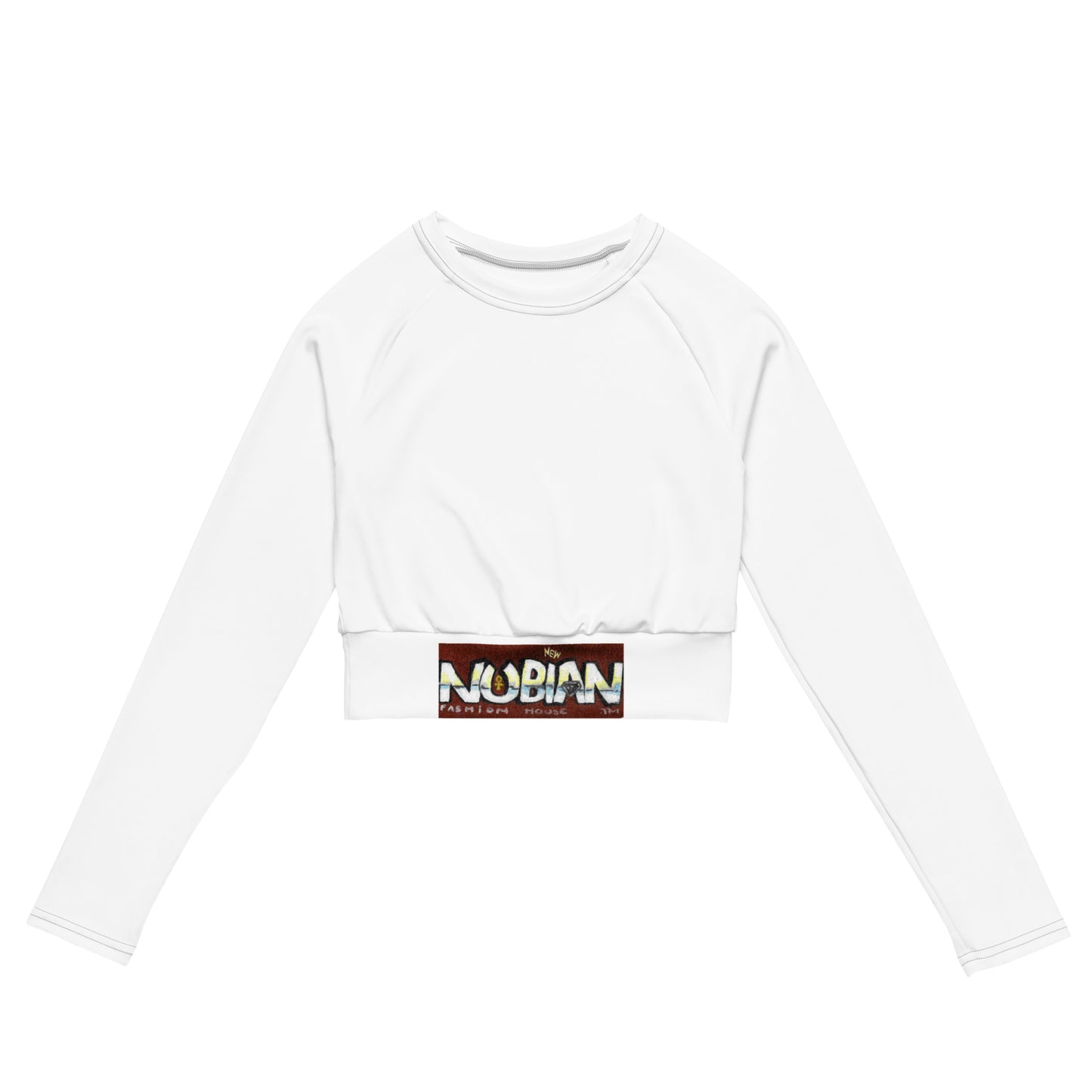 Recycled long-sleeve crop top